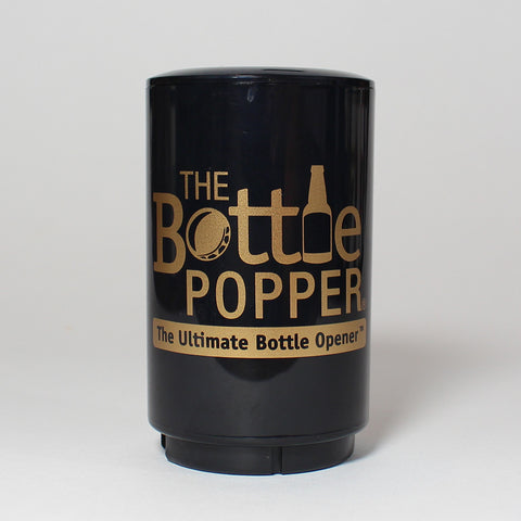 The easy-to-use, automatic Original Bottle Popper - Black effortlessly pops off and captures the cap of your favorite beer or bottled beverage in one swift, push-down motion - and as a fully portable device, its perfect for tailgates, barbecues, home bars and more.