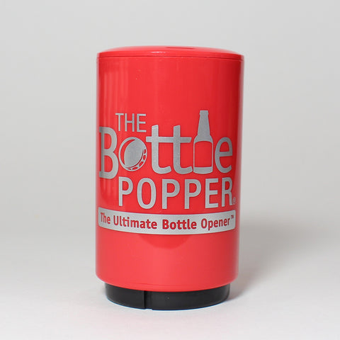 The easy-to-use, automatic Original Bottle Popper - Red effortlessly pops off and captures the cap of your favorite beer or bottled beverage in one swift, push-down motion - and as a fully portable device, its perfect for tailgates, barbecues, home bars and more.